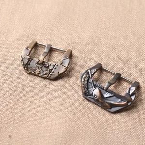 Metall Uhrenarmbänder Schließe robust Bronze bunt Lederband Schließe 22-26 mm - Bild 1 von 12