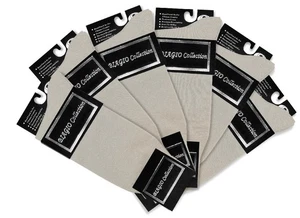 6 Pair of Biagio Solid SILVER GREY Color Mens COTTON Dress SOCKS - Picture 1 of 3