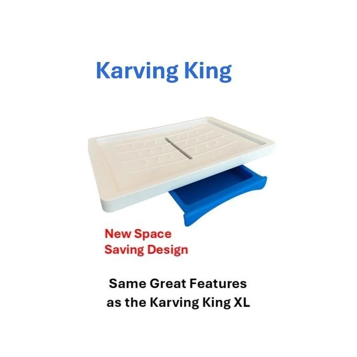 Karving King Meal Prep System Cutting Board w drip tray and spikes to hold meat - Image 1 of 4