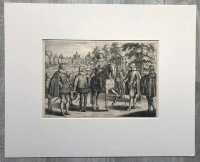 Pluvinel - Crispijn de Passe II (1597-1670) - Kupferstich Reitsport 1668 Fig. 17 - Bild 1 von 4