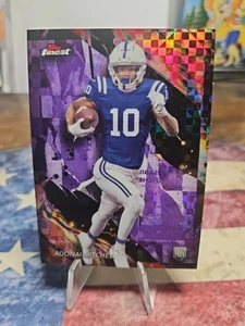 2024 Topps Finest Adonai Mitchell #185 Uncommon Rookie Purple Checkerboard #/99 - Bild 1 von 2