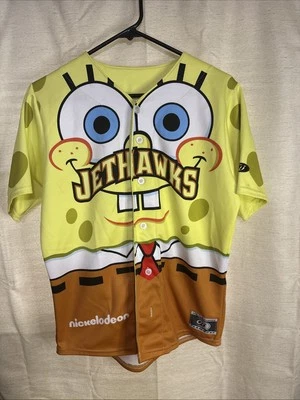 LANCASTER JAYHAWKS Bob Esponja Pantalones Cuadrados Jersey JUVENTUD MiLB CAMISETA DE BÉISBOL GRANDE Foto 1 de 4