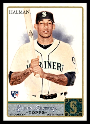 2011 Topps Allen & Ginter Greg Halman #86 Seattle Mariners MLB Baseball - Image 1 of 2