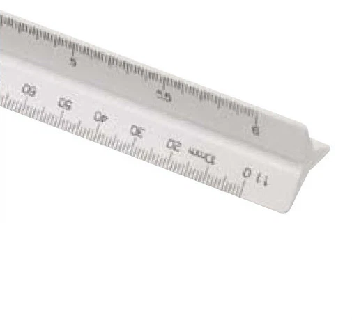 Linex Triangular Plastic Scale Rule ruler - 321 - 1 :1, :20, :25, :50, :75, :125