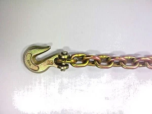1/2"x10' Grade 70 Transport Chain U.S. Made,with (1) G70 Grab/(1) G70 Slip Hooks - Picture 1 of 3