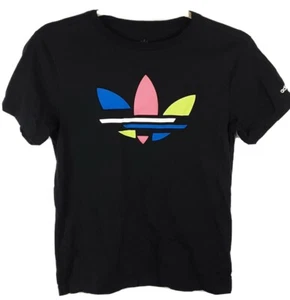 Adidas Youth Size 11/12 Athletic T Shirt Short Sleeve Big colorful logo - Picture 1 of 8