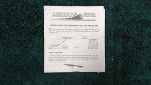 AMERICAN FLYER M4319 770 TRESTLE SET INSTRUCTION PHOTOCOPY - Picture 1 of 2
