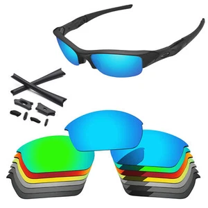 Lenslog Rubber Kit + Polarized Replacement Lens For-Oakley Flak Jacket -Opts - Picture 1 of 29