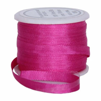 Threadart 100% Pure Silk Ribbon - 4mm Magenta - No. 566 - 10 Meters - Image 1 of 4