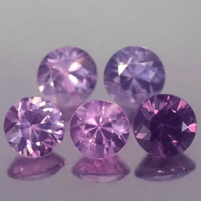 2.30CT LOVELY AA 5PCS DIAMOND CUT FANCY COLOR UNHEATED  SPINEL NATURAL - Image 1 of 3