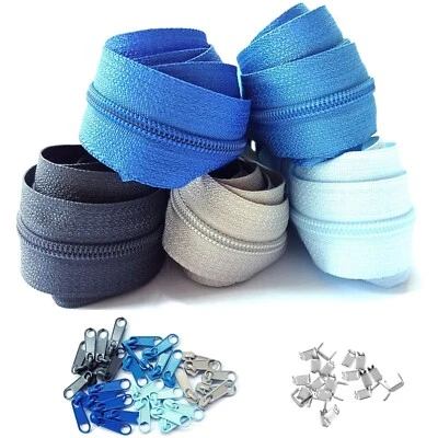 Nylon Reißverschluss 3mm 15m Mehrfarben DIY Kleidung Tasche Bettzeug - Bild 1 von 2