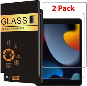 {2-Pack} HD Clear Tempered Glass Screen Protector For iPad 10.2 7th 8th 9th Gen