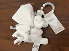 NWT MARKS & SPENCER WHITE ELEPHANT BABY COMFORTER SOOTHER VIBRATE TOY BORN 2022