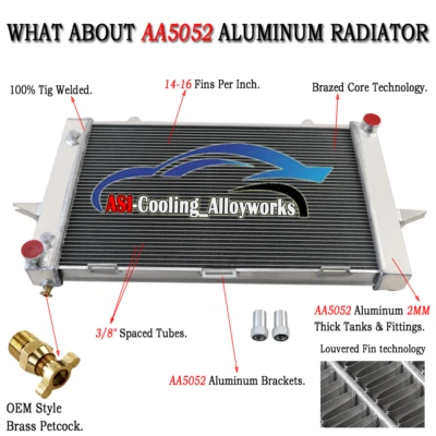 Radiador de aluminio de 2 filas para Volvo C70 V70 S70 1998-2004 2000 2001 2,3 L 2,4 L L5 Foto 1 de 4