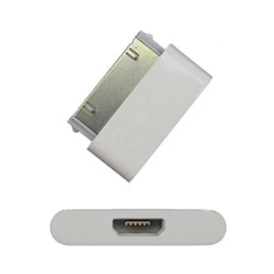 30 Pin Dock Connector to Micro USB Female Adapter For Apple iPod iPhone4 4S 3GS - Photo 1 sur 9