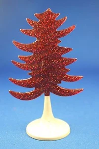 O/S - Plasticville - #CT-6 Translucent Red Evergreen Tree - HTF - Excellent - Picture 1 of 6