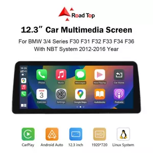 12.3" Wireless CarPlay Touchscreen Stereo For BMW NBT 3 /4 Series F30 F31 F32 - Picture 1 of 16
