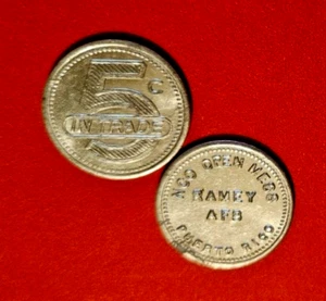 Moneda militar 5c RAMEY FUERZA AÉREA ficha PUERTO RICO ficha A vale almud comercio - Imagen 1 de 4