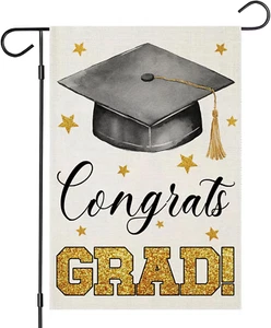 Graduation Garden Flags for Outside, Congrats Grad Class of 2025 Small Graduatio - Picture 1 of 8