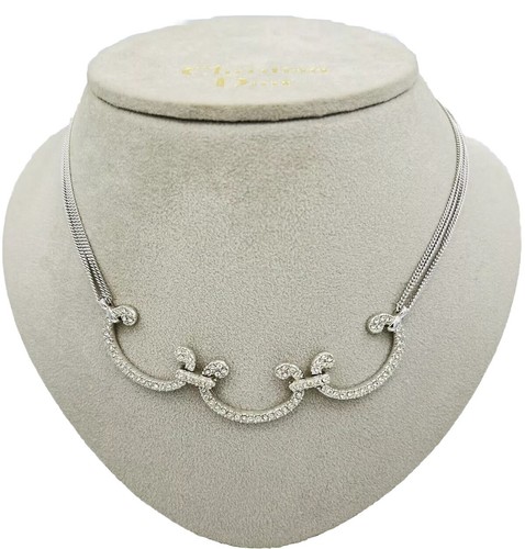 Come nuova vintage rara catena cristallo CHRISTIAN DIOR choker gioielli 39 45 cm.