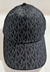Michael Kors Womens Baseball Ball Cap Hat Black Signature Logo MK NWT - Picture 1 of 6
