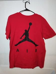 Nike Air Jordan Boys Jumpman Tee Shirt Sz L Red Cotton Crew Neck - Picture 1 of 11