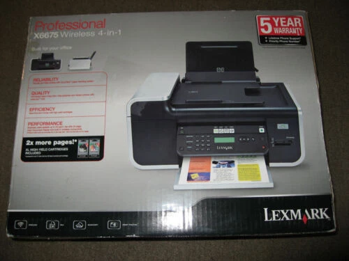 Lexmark X6675 Professional Wireless 4 in 1 Color Printer - New Sealed NIB - Image 1 of 2