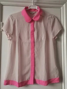 Ted Baker Oella Women's pink short sleeve shirt size 2 - Picture 1 of 12