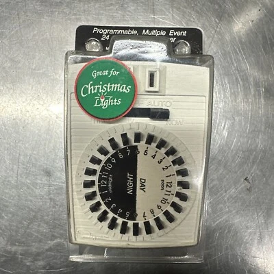 Vintage Ingraham Nuevo Antiguo Stk 24 Horas Blanco Temporizador Enchufe Automático Modelo 12-047 Foto 1 de 4