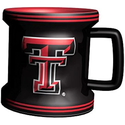 NCAA Texas Tech Red Raiders Sculpted Mini Mug, Size 2.5, Black Cover