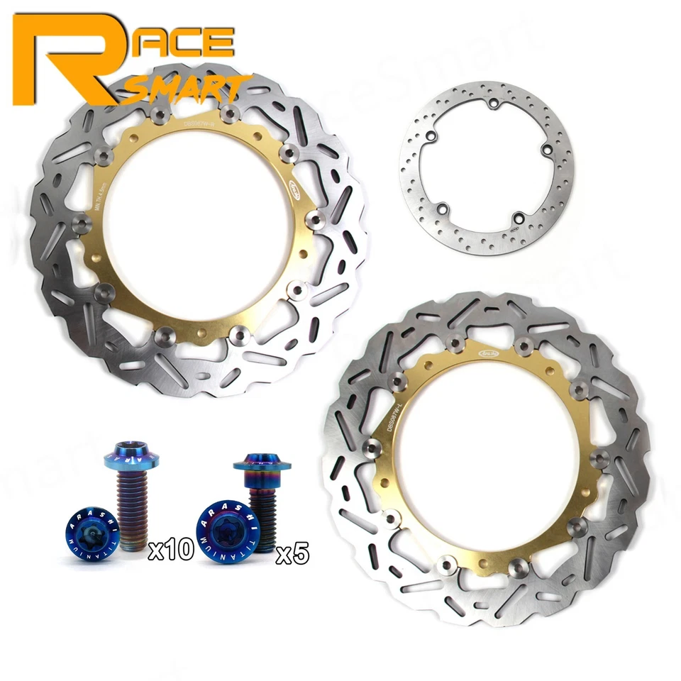 For BMW R1150RS R1150RT 2001-2005 Front Rear Brake Disc Rotors w/ Mounting Bolts — 第 1/4 张图片