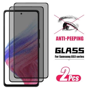 Privacy Tempered Glass Screen Protector For Samsung A05S A15 A25 A24 S23FE A54 - Picture 1 of 17