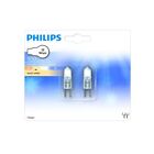 2 x ampoules halogènes capsule Philips 10W 12V G4 - gradables, blanc chaud 2700K - NEUF