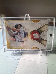 2018 Topps Diamond Icons Andrew Benentendi 1/1 Sick Patch Red Sox Gold 3 Color - Picture 1 of 2