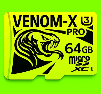 VENOM X Pro 64/128/256GB MicroSD Card V30 U3 4K + Adapter for consoles/phones - Image 1 of 2