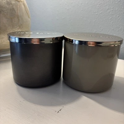 Bath & Body Works 3 Wick Jars (browns) Lot of 2 With Lids **EMPTY & CLEANED** - Image 1 of 3
