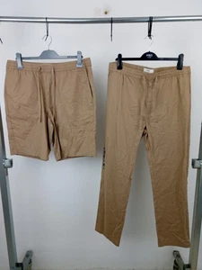 M&S Men's 2x Bundle Shorts Trousers Size XL Beige New F2 - Picture 1 of 8