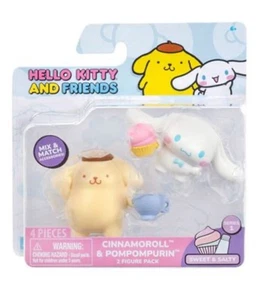 Hello Kitty & Friends Sanrio 2" Toys Sweet & Salty Cinnamoroll & Pompompurin - Picture 1 of 2