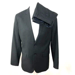 Banana Republic 2 Pc 42R Suit Jacket Pants 34x30 (Fit 35W 29L) Dark Gray MINT - Imagen 1 de 23