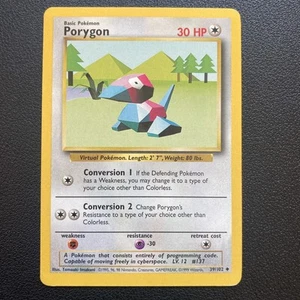 Porygon Pokemon 39/102 Unlimited Non Holo TCG Base Set Uncommon LP - Picture 1 of 2