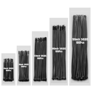 Zip Ties Assorted Size,6+8+12+14+18 Inch,50 LBS 500PCS Tensile Strength Heavy... - Picture 1 of 5