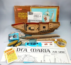Graupner 2093 kit de construcción Santa Maria barco modelo, parcialmente montado, embalaje original - Imagen 1 de 18