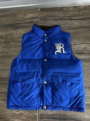 Polo Ralph Lauren Puffer Down Vest Reversible Boys Sz S Blue Black Logo Pony - Image 1 of 4