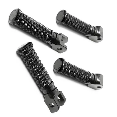 Clavijas de pie delanteras traseras CNC POLO negras para CBR1000F 90 91 92 93 94 95 96 97 Foto 1 de 3