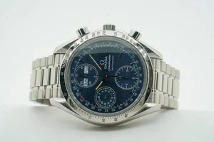 Omega Speedmaster Triple Date Automatic 3521.80 352180 39mm Blue Dial 11398U - Imagen 1 de 1