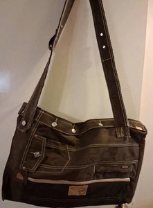 Homemade Heavy duty Messenger Carry-on Tote Travel Bag Chocolate W/Packets Strap - Picture 1 of 4