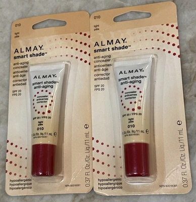 LOT OF 2 Almay Smart Shade Anti-aging Concealer Light Pale 010 NEW DISCONTINUED - Image 1 of 4