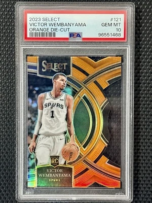 2023 PANINI SELECT PREMIER ORANGE DIE-CUT RC /65 - VICTOR WEMBANYAMA - PSA 10 - Image 1 of 2