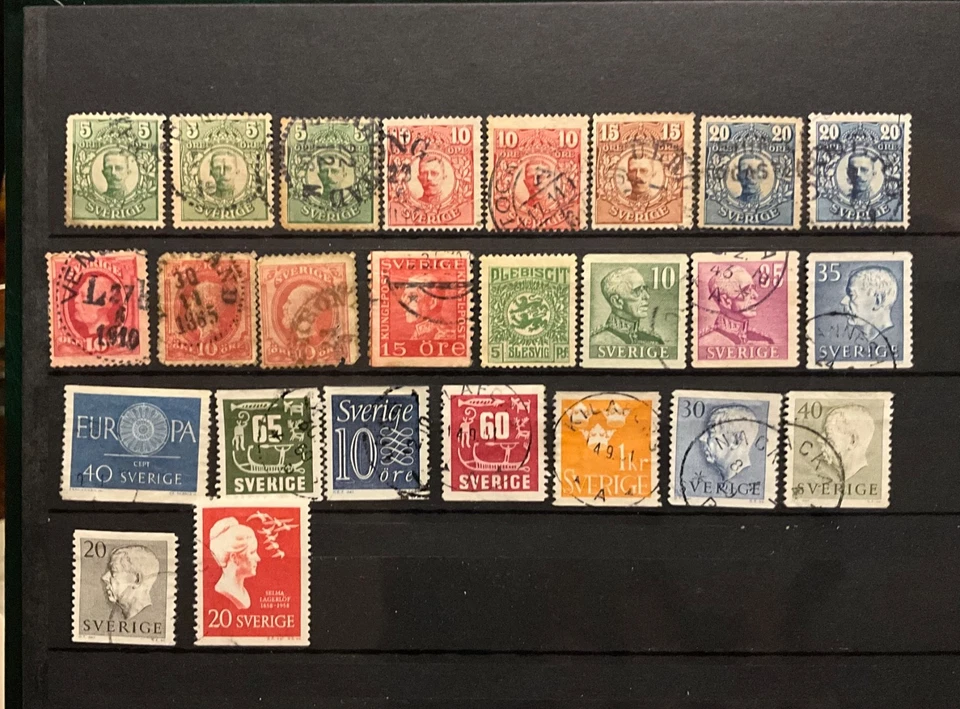 SWEDEN Mi68- King Gustaf V From 1911 Mix Rare Stamps - Image 1 of 1