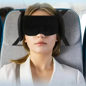 Neck Pillow for Travel: Memory Foam, Eye Mask, Supportive, Comfortable Sleep - Picture 1 of 12